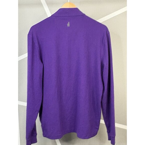 Johnnie-O Brady Microfleece ¼ Zip Men’s M Purple Performance Pullover JMKO1410 - Picture 2 of 14